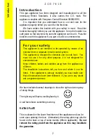 Предварительный просмотр 2 страницы Zanussi Electrolux ZCG 7610 Instruction Booklet