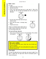 Предварительный просмотр 6 страницы Zanussi Electrolux ZCG 7610 Instruction Booklet