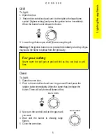 Preview for 5 page of Zanussi Electrolux ZCG5300 Instruction Booklet