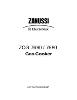 Предварительный просмотр 1 страницы Zanussi Electrolux ZCG7680 Instruction Booklet