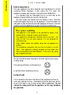 Предварительный просмотр 2 страницы Zanussi Electrolux ZCG7680 Instruction Booklet