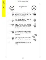 Предварительный просмотр 12 страницы Zanussi Electrolux ZCG7680 Instruction Booklet