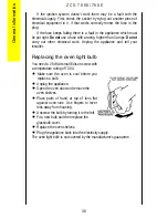 Предварительный просмотр 38 страницы Zanussi Electrolux ZCG7680 Instruction Booklet