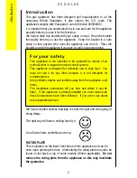 Предварительный просмотр 2 страницы Zanussi Electrolux ZCGHL55 Instruction Booklet