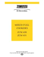 Предварительный просмотр 1 страницы Zanussi Electrolux ZCM 650 ZCM 651 Instruction Booklet