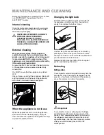 Preview for 8 page of Zanussi Electrolux ZEBF 255 SI Instruction Booklet