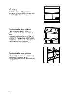 Предварительный просмотр 6 страницы Zanussi Electrolux ZEBF 290 W Instruction Booklet