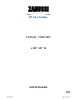 Zanussi Electrolux ZEBF 351 W Instruction Book preview