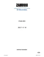 Zanussi Electrolux ZECF 117 W Instruction Book preview