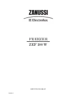 Zanussi Electrolux ZEF 100 W Instruction Booklet preview