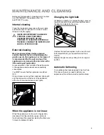 Preview for 9 page of Zanussi Electrolux ZENB 250 SI Instruction Booklet