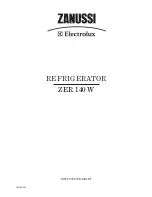 Zanussi Electrolux ZER 140 W Instruction Booklet предпросмотр