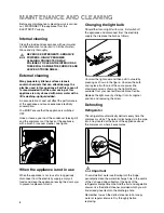 Предварительный просмотр 8 страницы Zanussi Electrolux ZERB 2825 Instruction Booklet