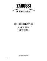 Preview for 1 page of Zanussi Electrolux ZERT 6675 Instruction Booklet