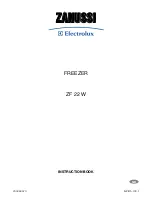 Zanussi Electrolux ZF 22 W Instruction Book preview