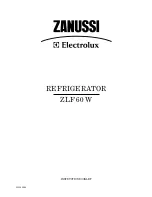 Zanussi Electrolux ZLF 60 W Instruction Booklet preview