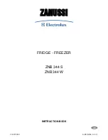 Предварительный просмотр 1 страницы Zanussi Electrolux ZNB 344 S Instruction Book