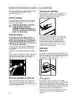 Предварительный просмотр 8 страницы Zanussi Electrolux ZRB 2825 SR User Manual