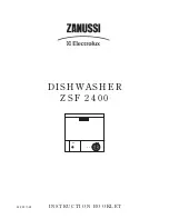 Zanussi Electrolux ZSF 2400 Instruction Booklet preview