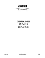 Preview for 1 page of Zanussi Electrolux ZSF 4123 S Instruction Book