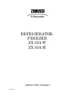 Предварительный просмотр 1 страницы Zanussi Electrolux ZX 55/4 SI Instruction Booklet