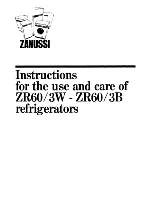 Zanussi 3W - ZR60/3B Instructions For Use And Care Manual предпросмотр