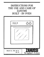 Zanussi 553 B Instructions For Use And Care Manual preview