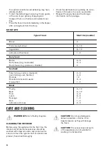 Preview for 10 page of Zanussi 925 052 579 User Manual