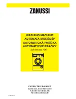 Preview for 1 page of Zanussi ADVANTAGE 400 Instruction Booklet