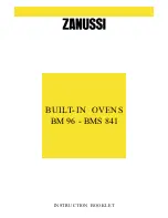 Предварительный просмотр 1 страницы Zanussi BM 96 EN Instruction Booklet