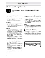 Предварительный просмотр 2 страницы Zanussi BM96 Instruction Booklet