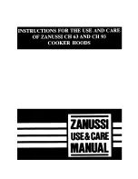 Предварительный просмотр 1 страницы Zanussi CH 93 Instructions For The Use And Care