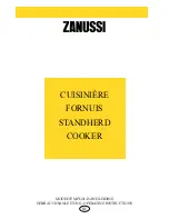 Zanussi cooker Operating Insructions preview