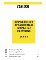 Zanussi DA 6352 Instruction Book preview