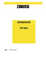 Zanussi DE 4944 Instruction Book preview