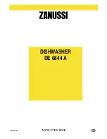 Zanussi DE 6644 Instruction Book preview