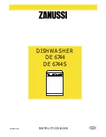 Zanussi DE 6744 Instruction Book preview