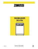 Preview for 1 page of Zanussi DE 6755 Instruction Book