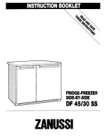 Preview for 1 page of Zanussi DF 45/30 SS Instruction Booklet