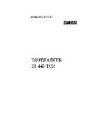 Zanussi Di 445 TCR Instruction Booklet preview