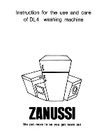 Zanussi DL4 Instructions For Use And Care Manual preview