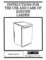 Zanussi DR 43L Instructions For The Use And Care предпросмотр