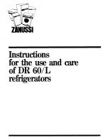 Предварительный просмотр 1 страницы Zanussi DR 60/L Instructions For The Use And Care