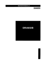 Предварительный просмотр 1 страницы Zanussi DRi49/3/B Instruction Booklet