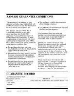 Preview for 12 page of Zanussi DV 85 Instructions For The Use And Care