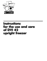 Zanussi DVi 42 Instructions For The Use And Care preview