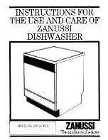 Zanussi DW 65 TCR Instructions For Use And Care Manual preview