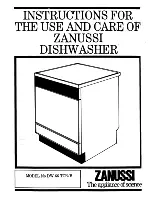 Предварительный просмотр 1 страницы Zanussi DW 66 TCB Instructions For Use And Care Manual