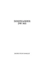 Preview for 1 page of Zanussi DW 905 Instruction Booklet