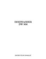 Zanussi DW 906 Instruction Booklet preview